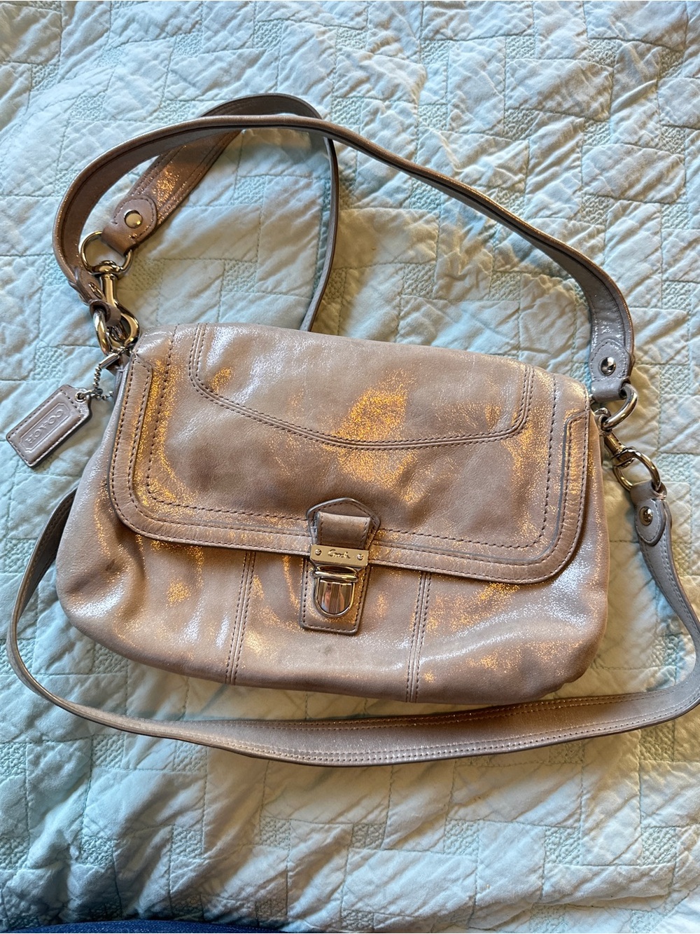 Coach Poppy Gold Layla Crossbody